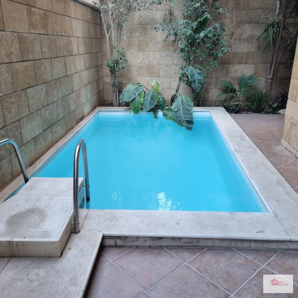 Ground floor Apartment 5 bedrooms Private Swimming Pool Maadi Degla walking to Cairo American School