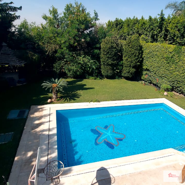 Villa single family home Private rent Katameya Heights Semi Furnished Swimming Pool New Cairo Egypt