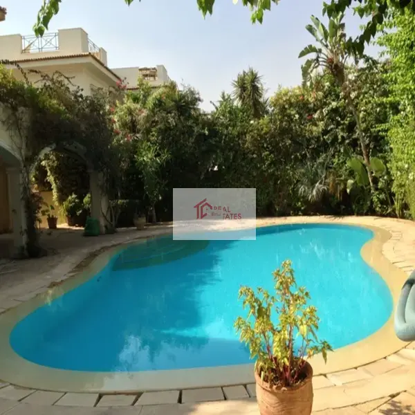 standalone villa rent katameya heights with swimming Pool nice outdoor patio