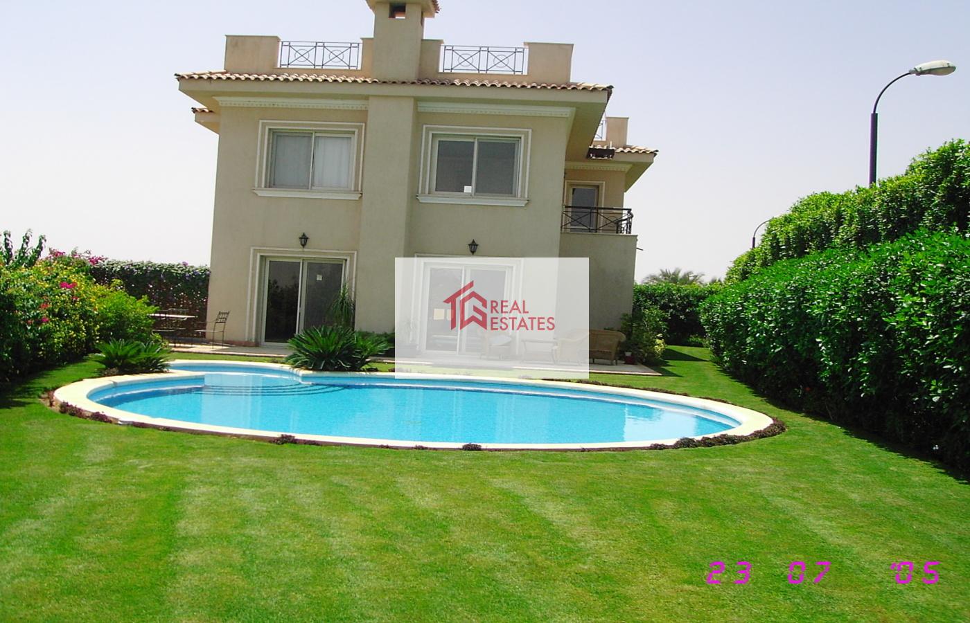 Semi-furnished independent standalone villa for rent in Katameya Heights New Cairo Egypt