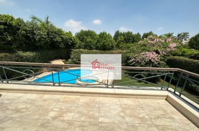 Standalone Villa rent Katameya Heights private swimmg Pool 5 Bedrooms semi furnished