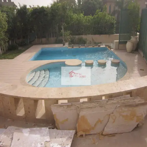 villa with First Row Golf for rent with best price new Cairo Egypt katameya heights compound golf resort