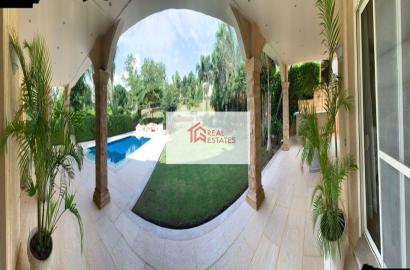 Impresionante villa moderna totalmente amueblada alquiler dúplex piscina privada en Katameya Heights