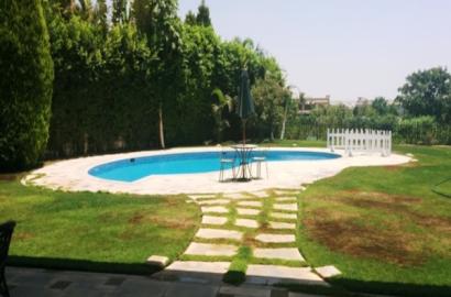 luxury modern standalone villa for rent katameya heights semi furnished