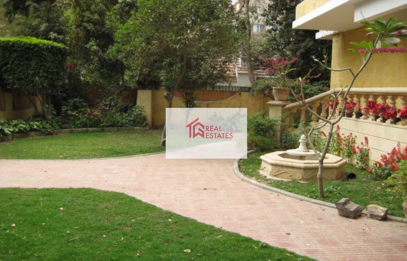 Gound Floor Apartment Two story Duplex 4 Bedroom Private Garden and Swimming Pool Maadi Sarayate walking to thr french school