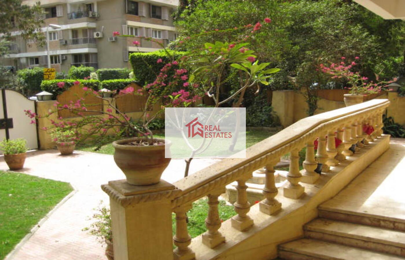 Gound Floor Apartment Two story Duplex 4 Bedroom Private Garden and Swimming Pool Maadi Sarayate walking to thr french school