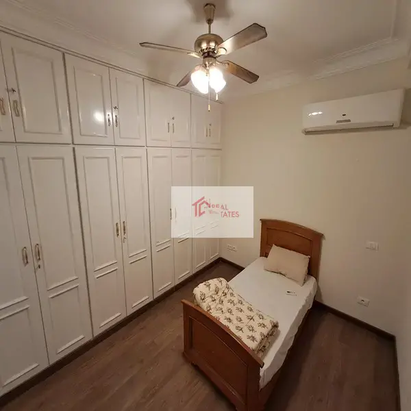 4 bedrooms 4 bathrooms semi or furnished laundry room kitchen balcony marble floor living room receiption second floor prime location strategic location to french and American school degla maadi Cairo Egypt