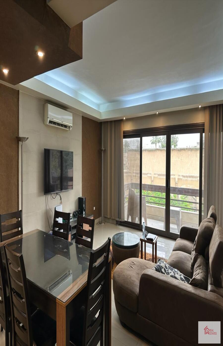 Modern furnished apartment rent 2 bedrooms 2 bathrooms maadi Sarayate suburban Cairo Egypt