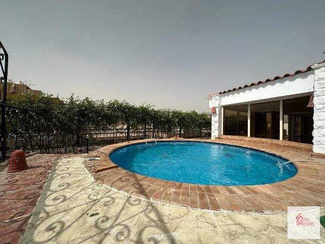 Duplex roof penthouse, two floors, 5th floor, with private pool, 4 bedrooms, 4 bathrooms hay al maadi as sarayate cairo egypt