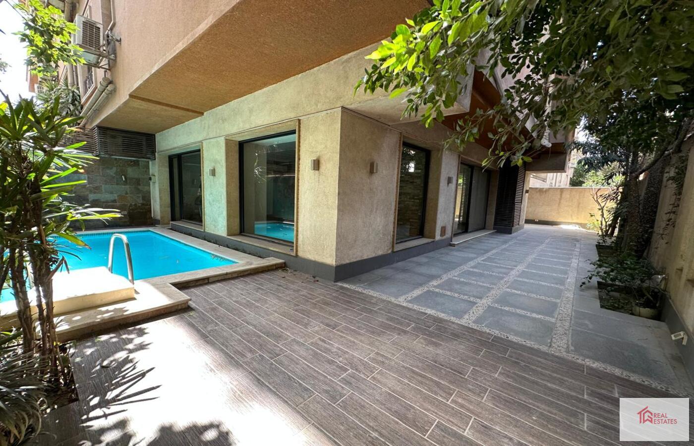 Современный первый этаж с частным бассейном в аренду в Дегла Маади - Каир - Египет