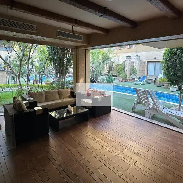 Apartment for rent in Maadi Sarayat, 3 bedrooms, 3 bathrooms, 1 master living room, maid's room, 2,000 DOLLERS