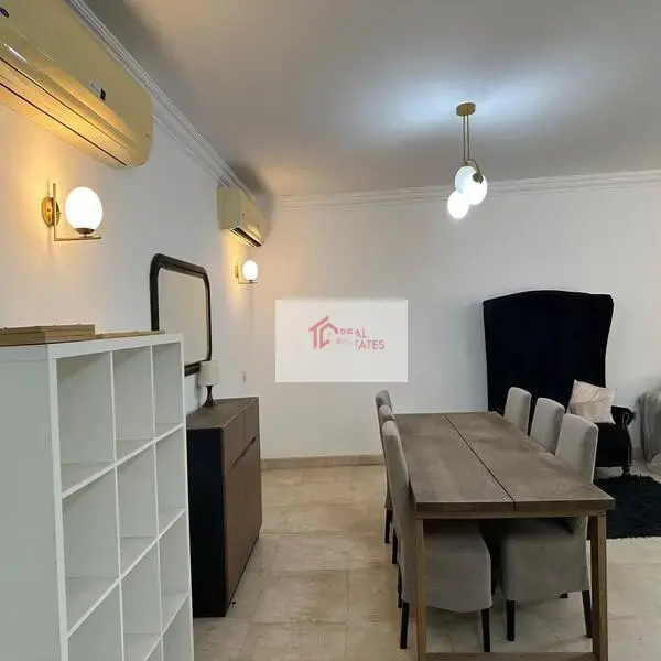Apartment for rent in Maadi Sarayat, 3 bedrooms, 3 bathrooms, 1 master living room, maid's room, 2,000 DOLLERS