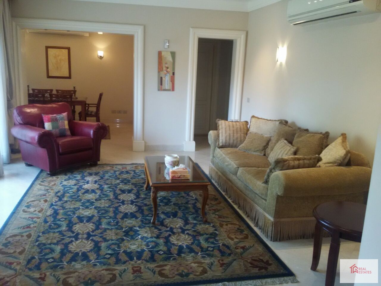 Appartement Meublé à louer meublé à Maadi 3 chambres 2 salles de bain