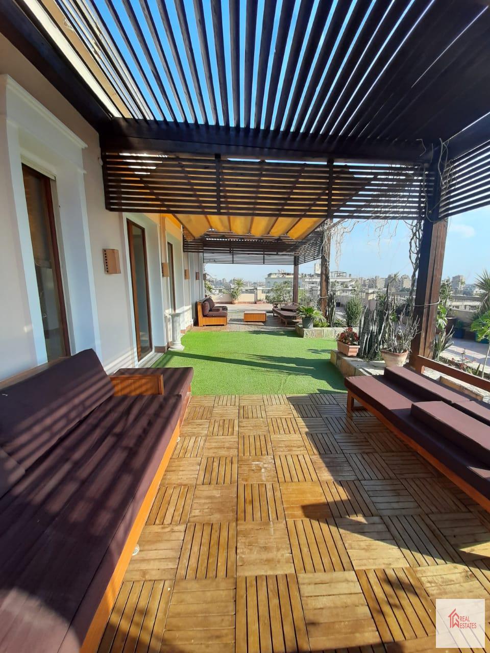 En iyi Penthouse çatı bahçesi maadi Sarayat 2 yatak odası 3 banyo Kahire Mısır
