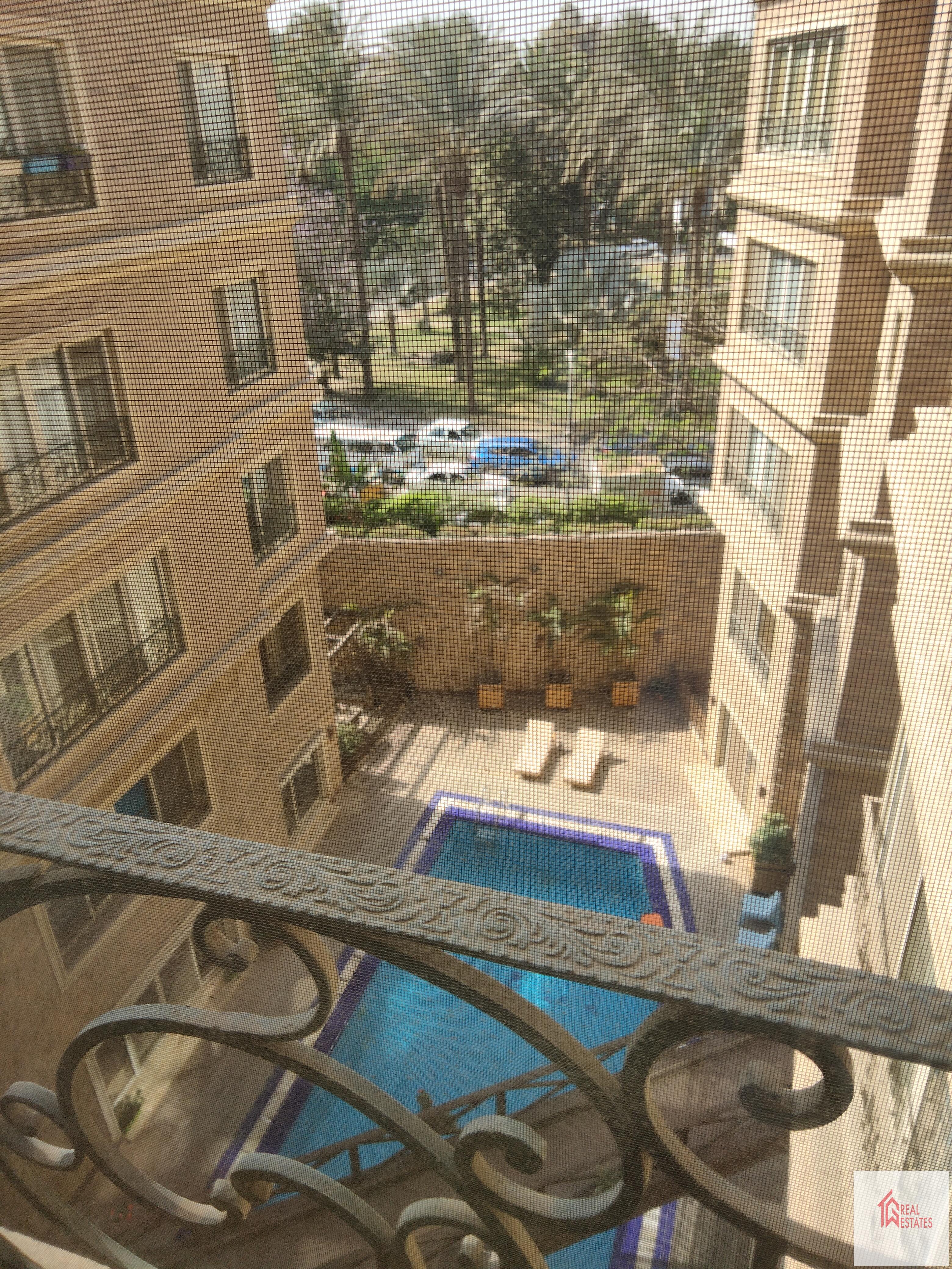 Attico duplex in affitto 3 camere da letto 3 bagni maadi royal garden maadi Sarayat Cairo Egitto palestra condivisa piscina