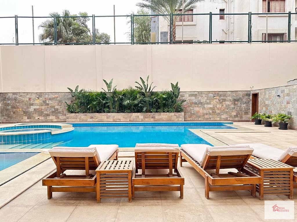 带共享泳池的现代公寓出租在 Maadi Sarayat - 开罗