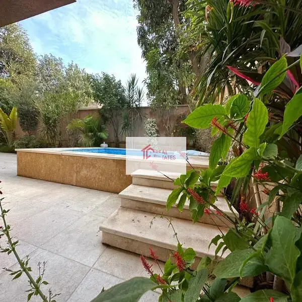 Modern apartment rent Hay El maadi sarayat suburban entire spracouces sunny ground floor private swimming pool parking out door terrace patio 3 bedrooms 3 bathrooms