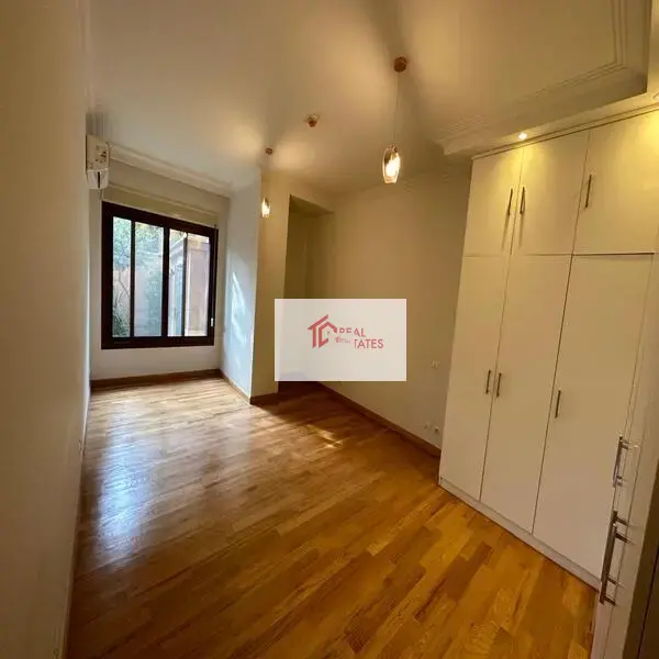 Modern apartment rent Hay El maadi sarayat suburban entire spracouces sunny ground floor private swimming pool parking out door terrace patio 3 bedrooms 3 bathrooms