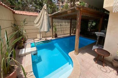 Amazing Ground Floor Duplex with private pool For Rent in Sarayat Maadi - Cairo- Egypt