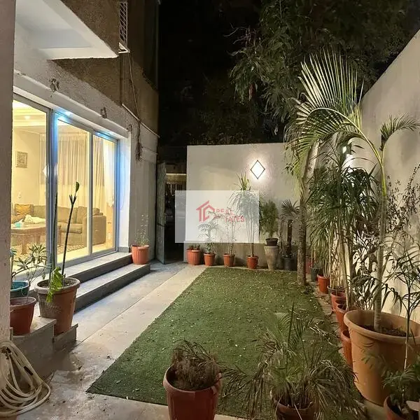 Stunning furnished modern Ground floor apartment 3 bedrooms 3 bathrooms two master bedroom 3 bedrooms rent maadi Sarayat private garden outdoor terrace Cairo Egypt