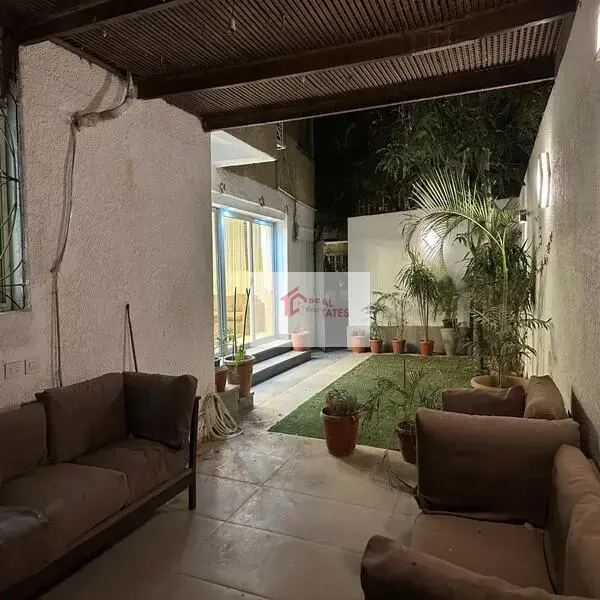 Stunning furnished modern Ground floor apartment 3 bedrooms 3 bathrooms two master bedroom 3 bedrooms rent maadi Sarayat private garden outdoor terrace Cairo Egypt