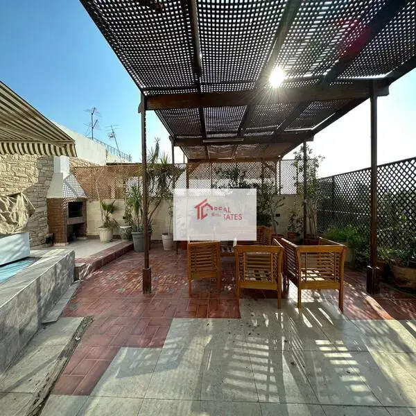 Stunning furnished penthouse 3 bedrooms rent maadi Sarayat private jacuzzi terrace