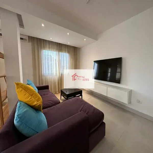 Stunning furnished penthouse 3 bedrooms rent maadi Sarayat private jacuzzi terrace